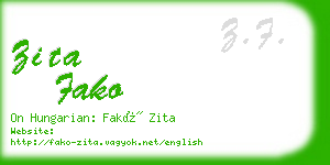 zita fako business card